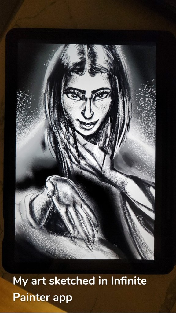 My art sketched in Infinite Painter app