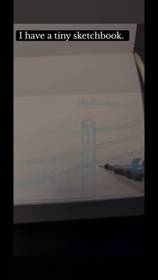 I have a tiny sketchbook. 